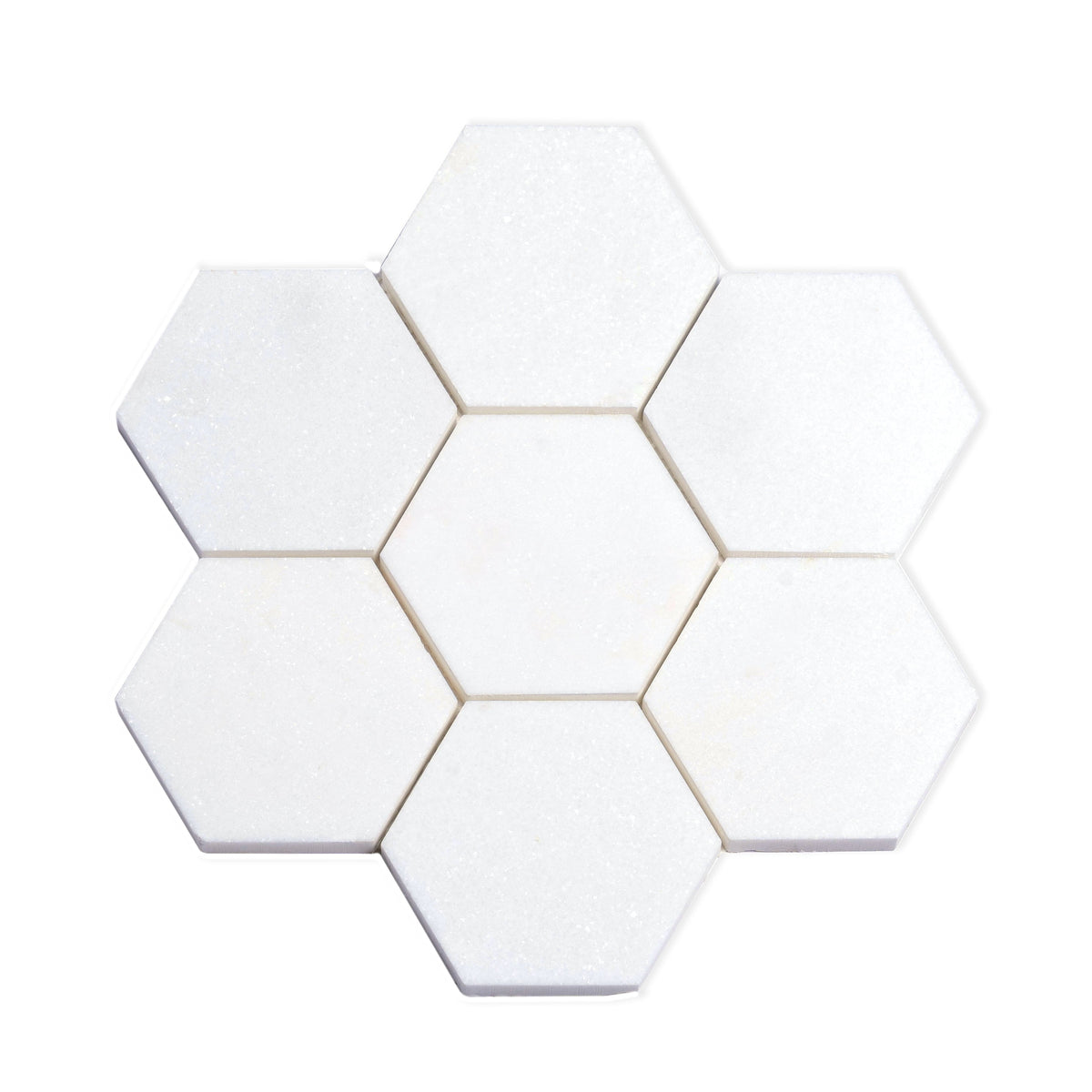 Apollo Tile Nubes Pearl White 10-in x 11-in Honed Natural stone Marble Hexagon Mosaic Floor and Wall Tile product image