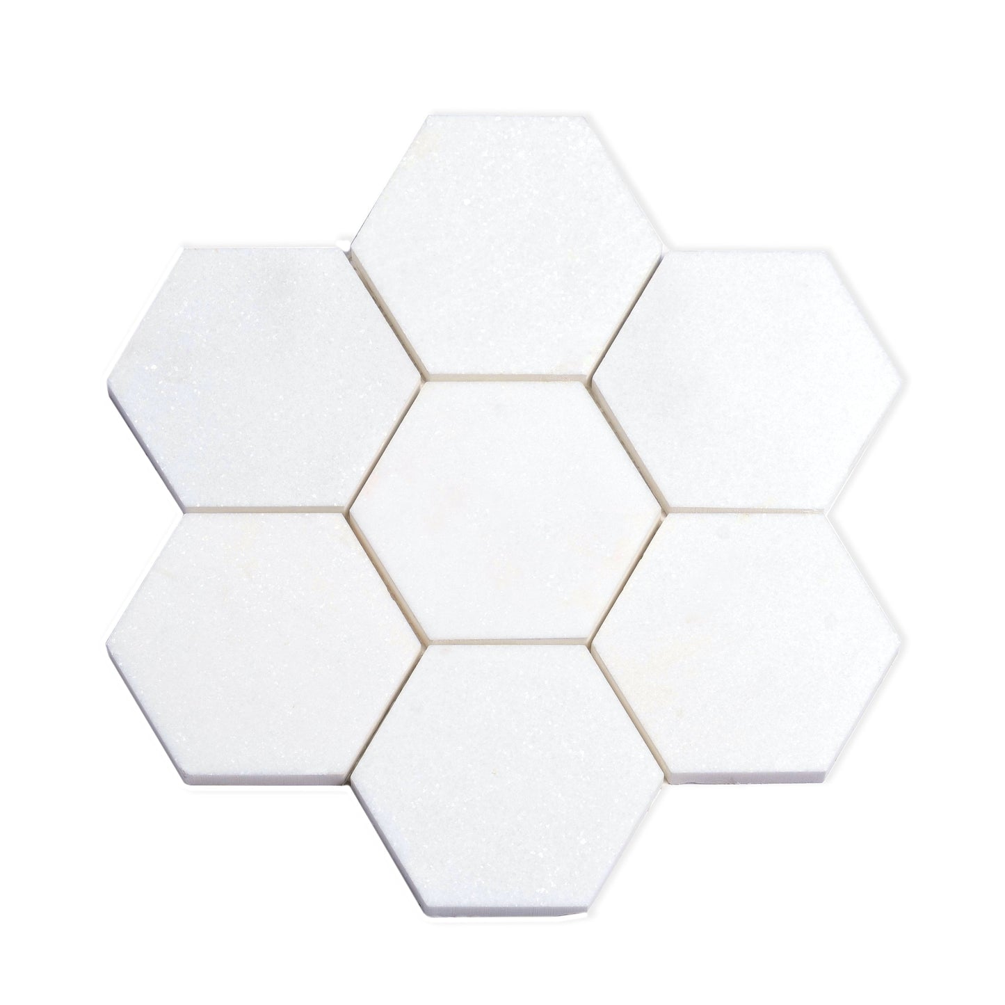 Apollo Tile Nubes Pearl White 10-in x 11-in Honed Natural stone Marble Hexagon Mosaic Floor and Wall Tile product image