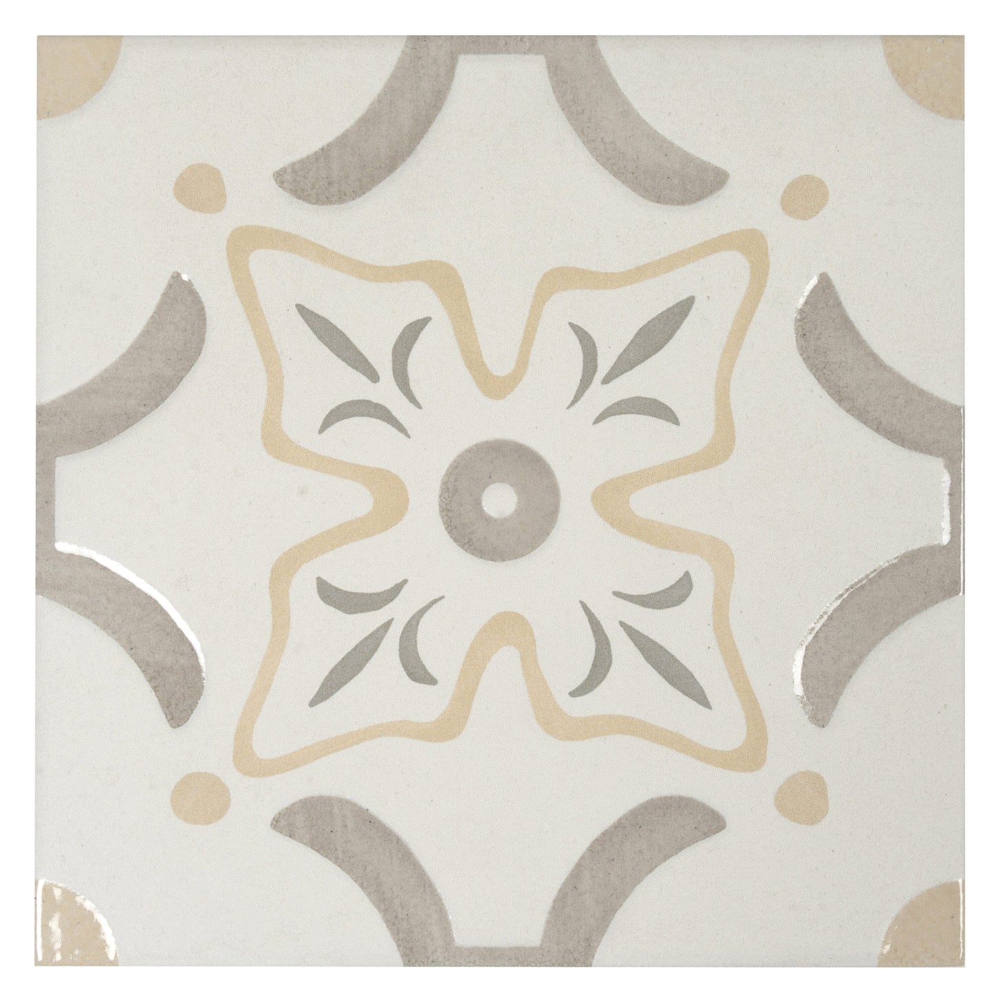 Apollo Tile Palmera Purple, White, Yellow 9-in x 9-in Multi-finish Porcelain Floor and Wall Tile product image