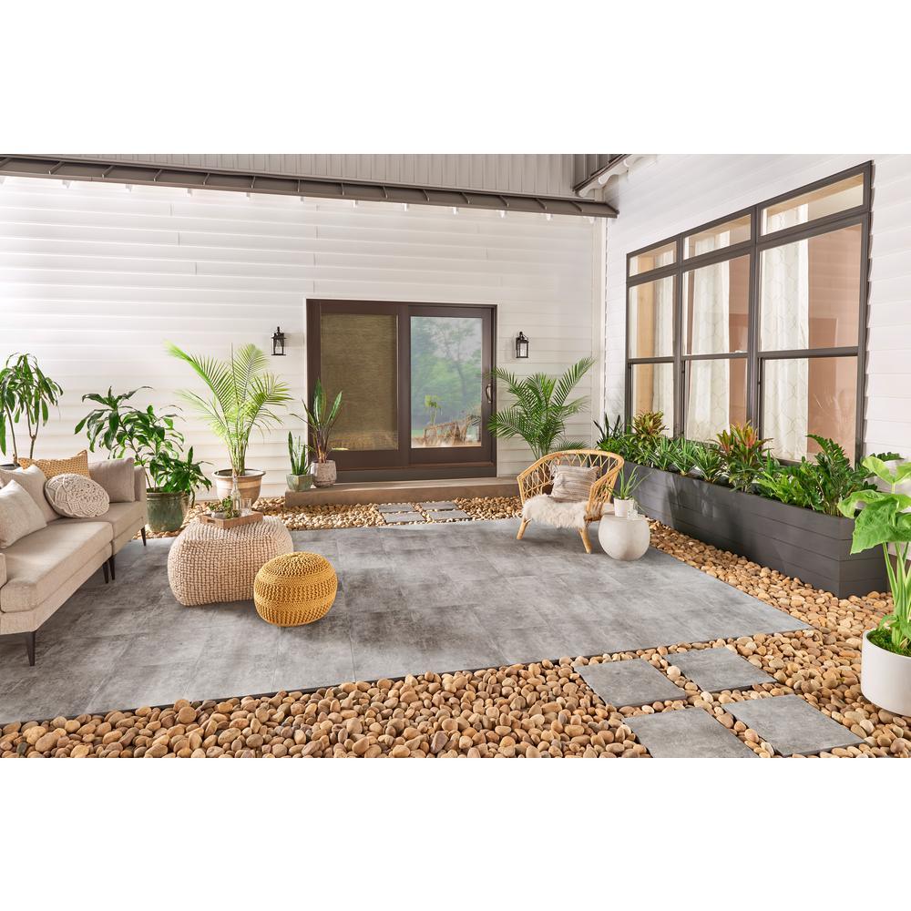 Ontario D Grey 16 in. x 16 in. Gray Porcelain Paver Tile (1.777 Sq. Ft.) - Super Arbor