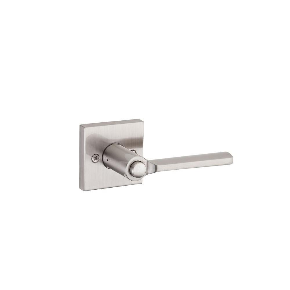 Lisbon Satin Nickel Square Keyed Entry Door Lever Featuring SmartKey Security - Super Arbor