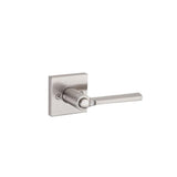 Lisbon Satin Nickel Square Keyed Entry Door Lever Featuring SmartKey Security - Super Arbor