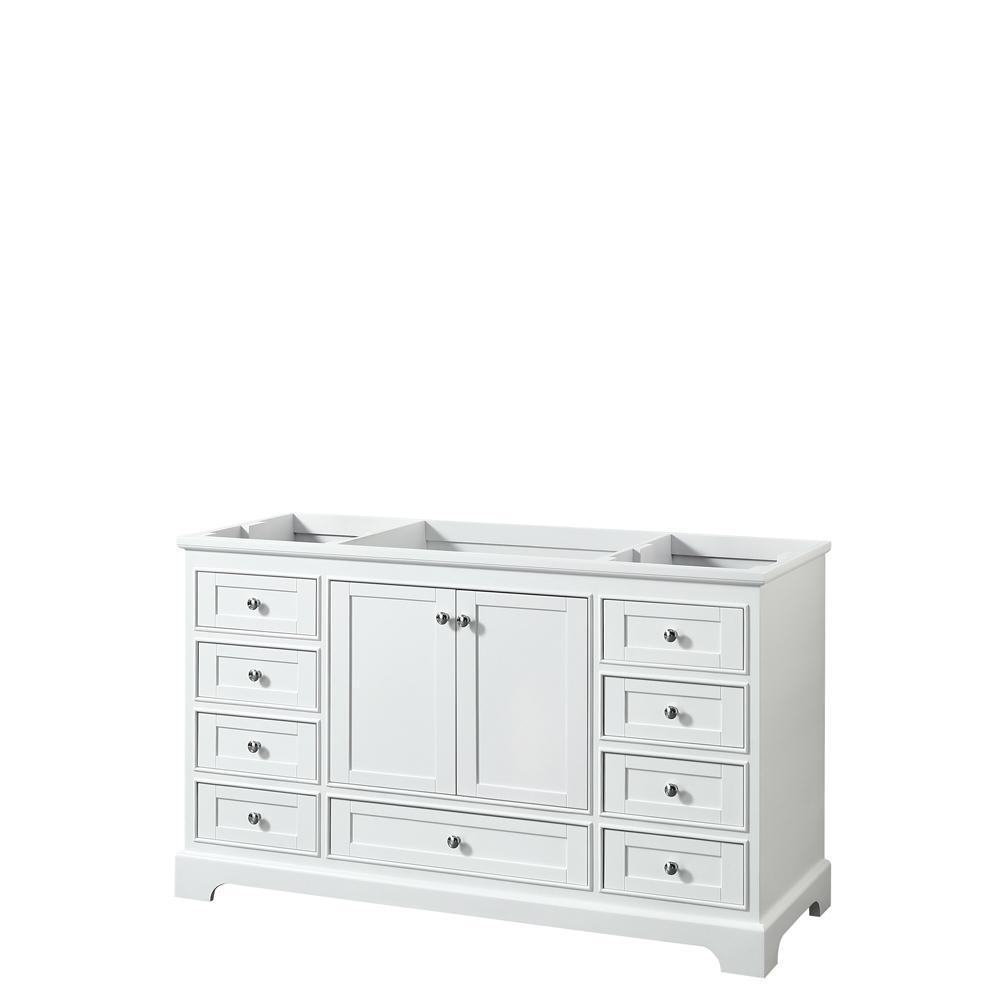 Deborah 47.25 in. W x 21.5 in. D Vanity Cabinet in White - Super Arbor