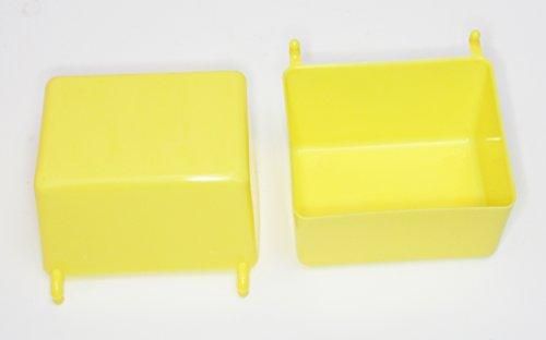 PEG BOARD Yellow Plastic Part Bins  Hooks to Peg Tool Board - Workbench Pegboard Holder 10 PACK