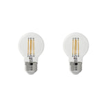 Feit Electric 60-Watt Equivalent G16.5 Medium Dimmable Filament ENERGY STAR Clear Glass LED Light Bulb, Soft White (2-Pack)
