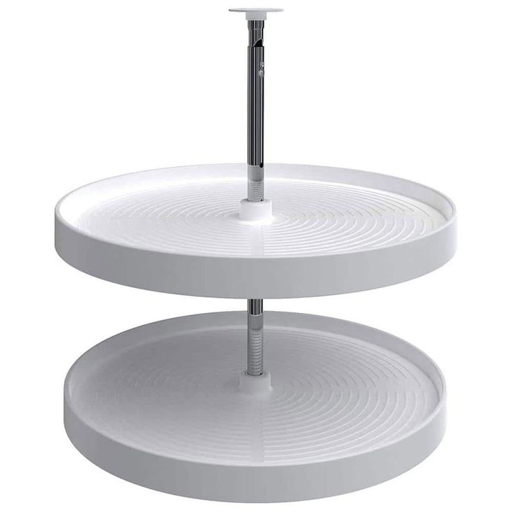 Rev-A-Shelf 2-Shelf White 24 in. Lazy Susan Full Circle Polymer