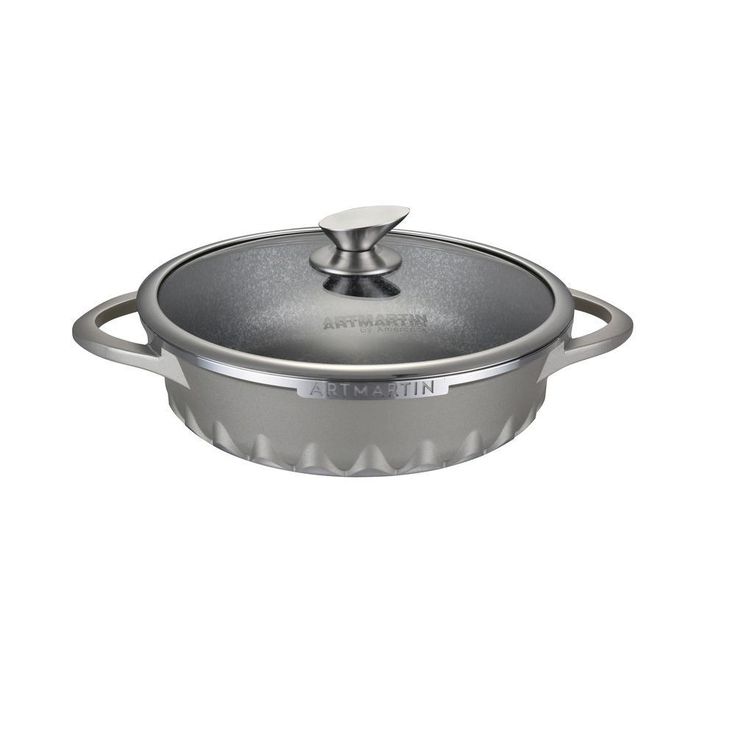 11 in. Artmartin Sauce Pan and Glass Lid Non-Stick Ceramic Coated Pot, Induction Bottom