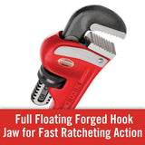 10 in. Heavy-Duty Straight Pipe Wrench - Super Arbor