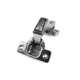 45-Degree Full 35 mm Overlay Soft Close Frameless Cabinet Hinges with Installation Screws (2-Pairs)