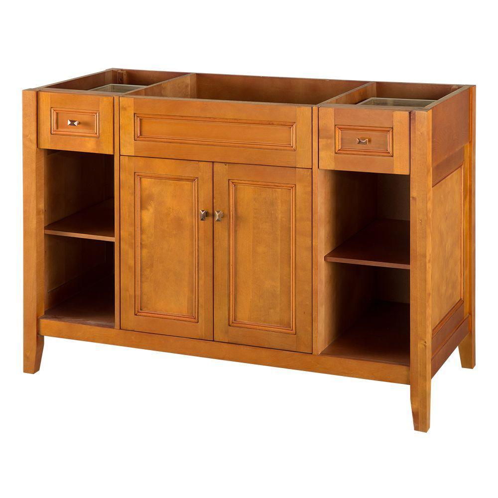 Exhibit 48 in. W Bath Vanity Cabinet Only in Rich Cinnamon - Super Arbor
