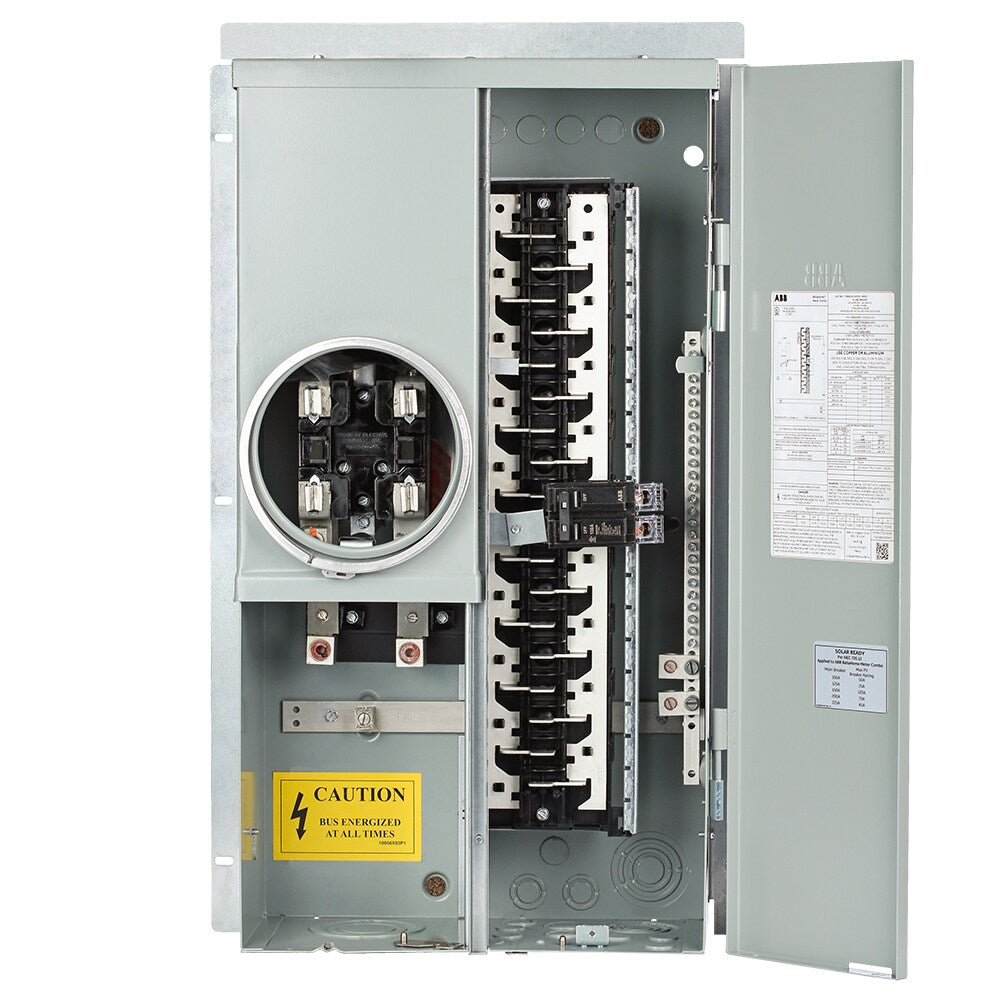 ABB ReliaHome 100-Amp 16-space load center - side view