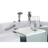 Elite 52 in. Acrylic Walk-In Whirlpool Bathtub in White with Right Door, 2-Piece Fast Fill Faucet and 2 in. Dual Drain - Super Arbor