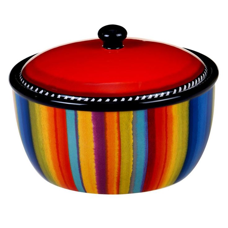 Sierra 8.25 in. Multicolored Bean Pot