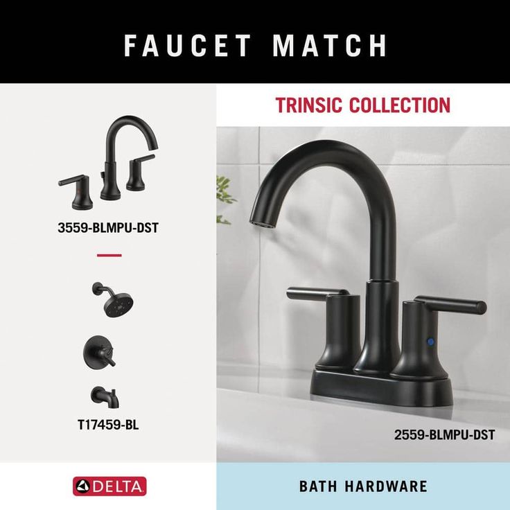 Delta  Trinsic 24-in Double Flat Black Wall Mount Double Towel Bar