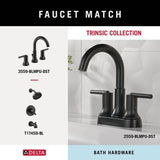 Delta  Trinsic 24-in Double Flat Black Wall Mount Double Towel Bar