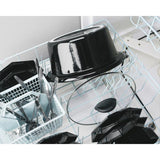 4 Qt. Black Chrome Slow Cooker with Temperature Settings and Glass Lid