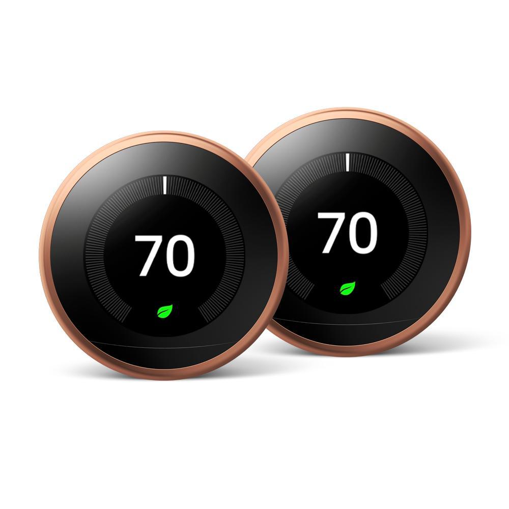 Nest Learning Thermostat 3rd Gen in Mirror Black (2-Pack) - Super Arbor