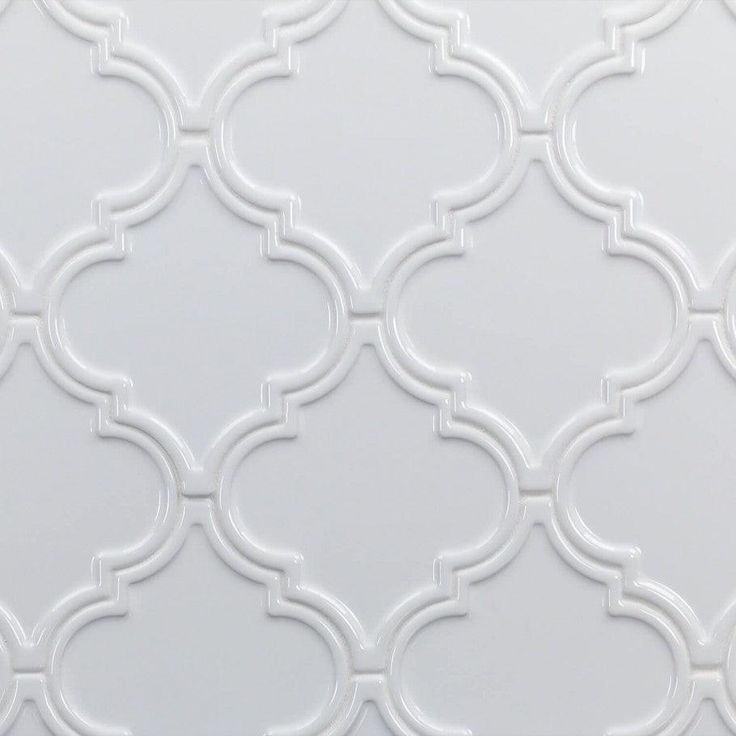 Bond Tile Roma White 6.25 in. x 7.25 in. Ceramic Arabesque Wall Tile (30 pieces 4.84 Sq. Ft. / Box)