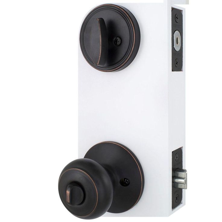 Hartford Aged Bronze Entry Knob and Single Cylinder Deadbolt Combo Pack