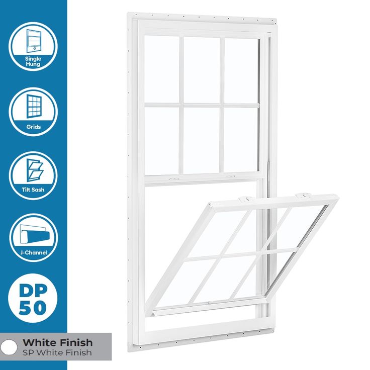RELIABILT 150 Series New Construction 31-1/2-in x 59-1/2-in x 3-1/4-in Jamb White Vinyl Dual-pane Single Hung Window Half Screen Included
