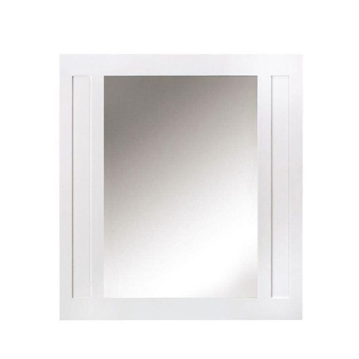 Aberdeen 33 in. W x 36 in. H Wall Mirror in White