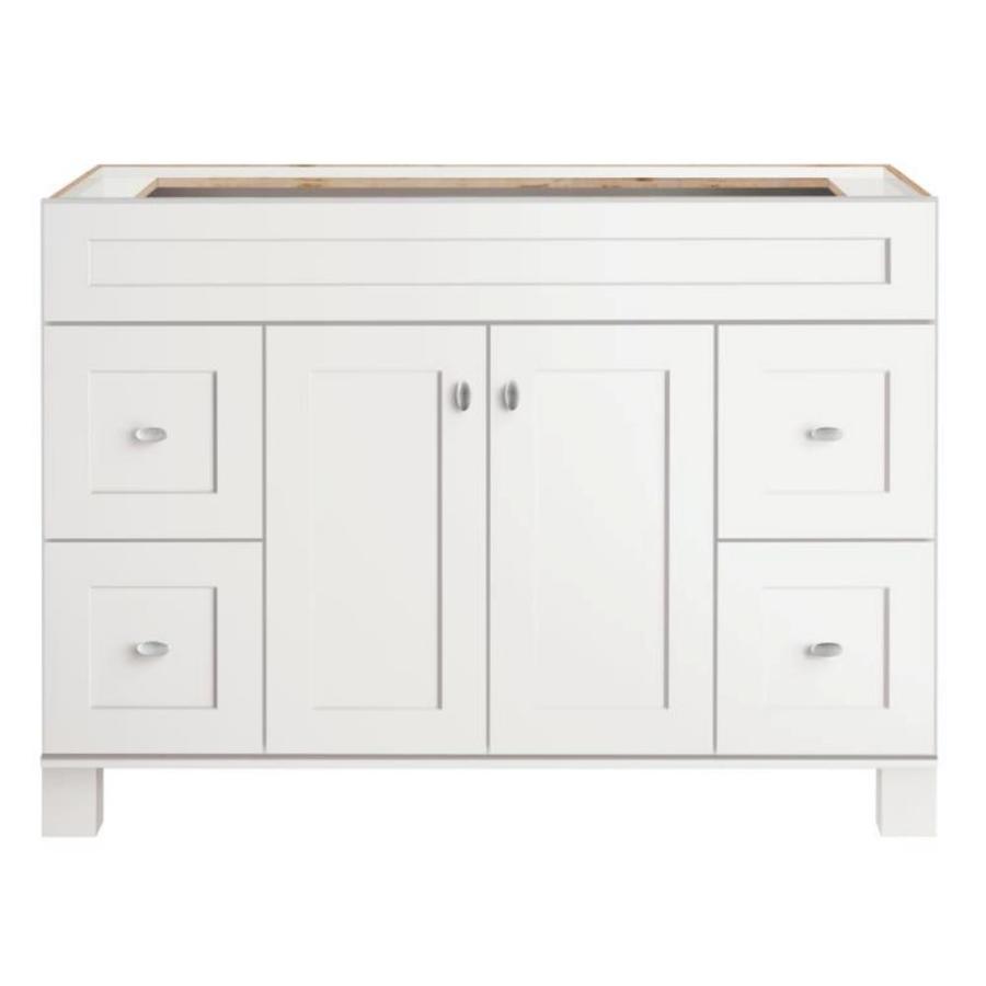 Diamond FreshFit Palencia 48-in White Bathroom Vanity Cabinet