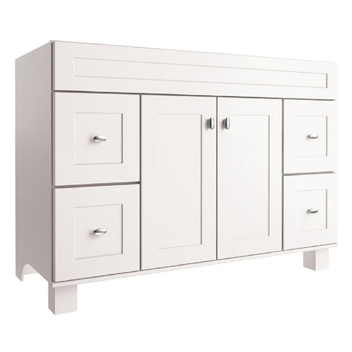 Diamond FreshFit Palencia 48-in White Bathroom Vanity Cabinet