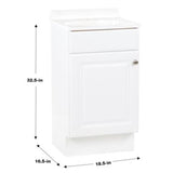 Project Source 18-in Java Single Sink Bathroom Vanity with White Cultured Marble Top - Super Arbor