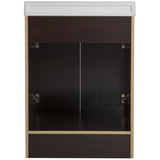 Project Source 24.5-in Java Single Sink Bathroom Vanity with White Cultured Marble Top
