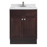 Project Source 24-in White Raised Panel Single Sink Bathroom Vanity with White Cultured Marble Top - Super Arbor