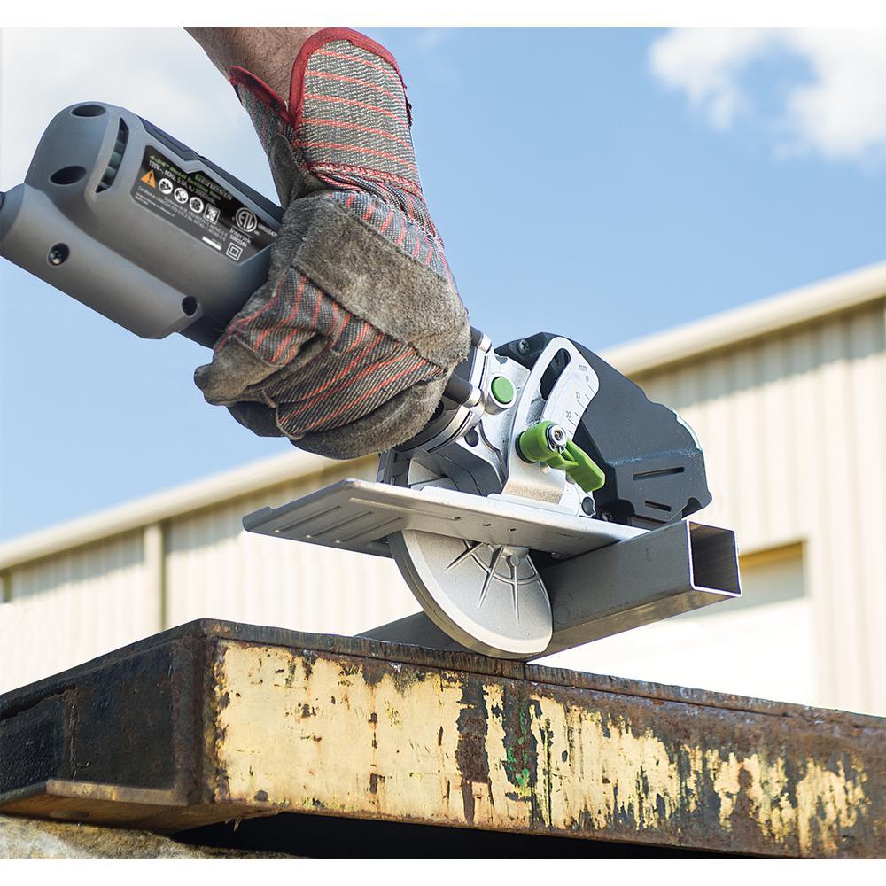 5.8 Amp 4-3/4 in. Control Grip Metal Cutting Compact Circular Saw with Chip Collector and Metal Cutting Blade - Super Arbor