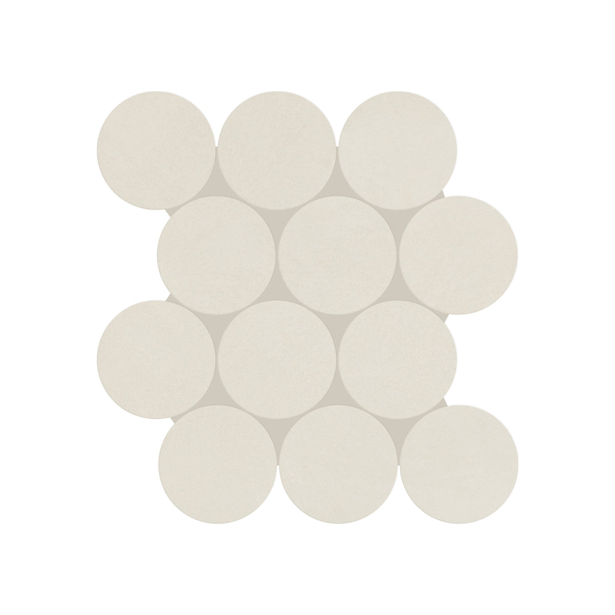 Daltile Indoterra White Desert 13-in x 13-in Matte Porcelain Cement look Round Mosaic Floor and Wall Tile product image