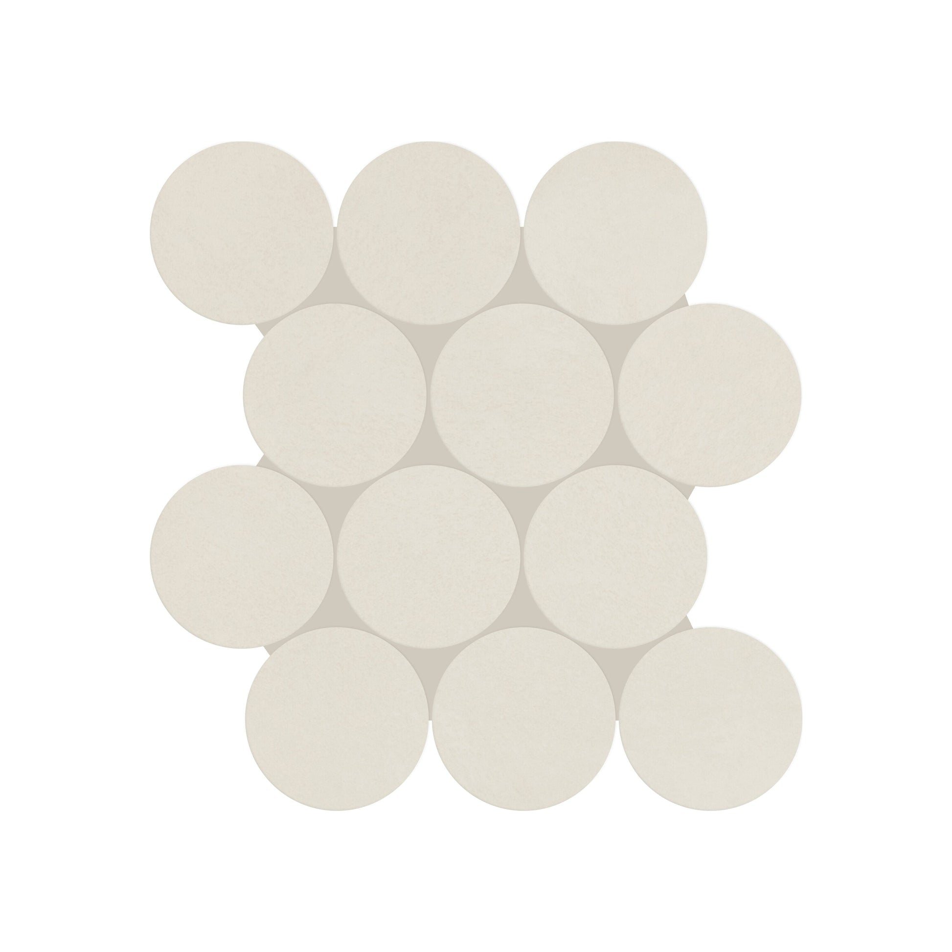 Daltile Indoterra White Desert 13-in x 13-in Matte Porcelain Cement look Round Mosaic Floor and Wall Tile product image