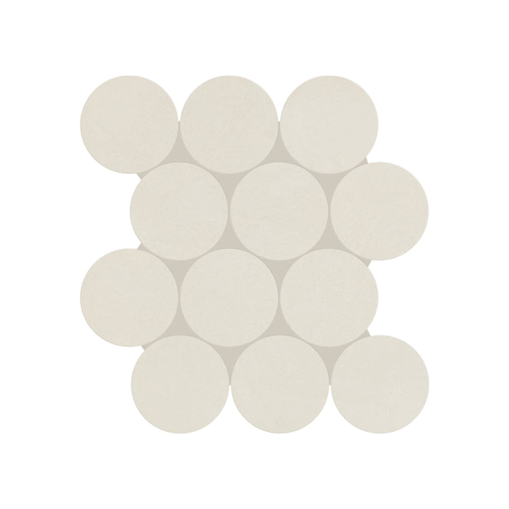 Daltile Indoterra White Desert 13-in x 13-in Matte Porcelain Cement look Round Mosaic Floor and Wall Tile product image