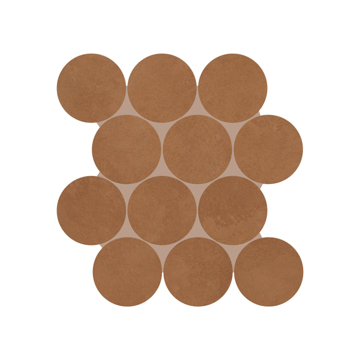 Daltile Indoterra Brick 13-in x 13-in Matte Porcelain Cement look Round Mosaic Floor and Wall Tile product image