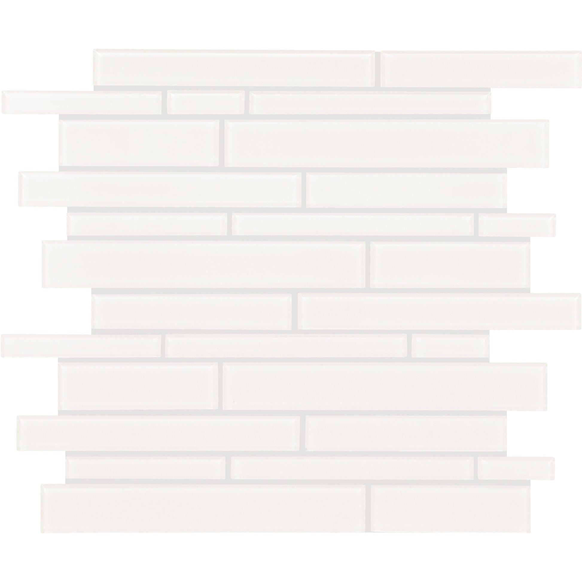 Daltile Amity White 11-in x 13-in Multi-finish Glass Patterned Mosaic Wall Tile product image