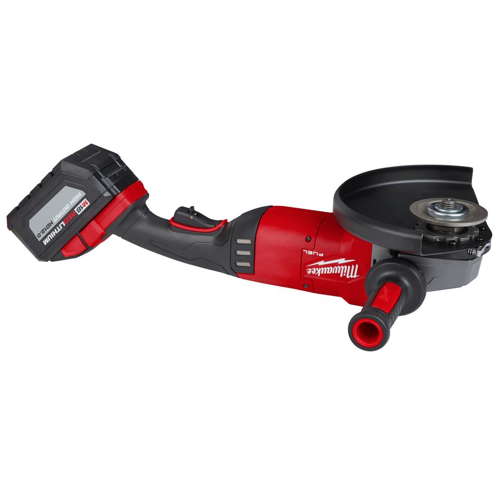 M18 FUEL 18-Volt Lithium-Ion Brushless Cordless 7/9 in. Grinder Kit W/ (2) 12.0Ah Batteries, Bag & Rapid Charger