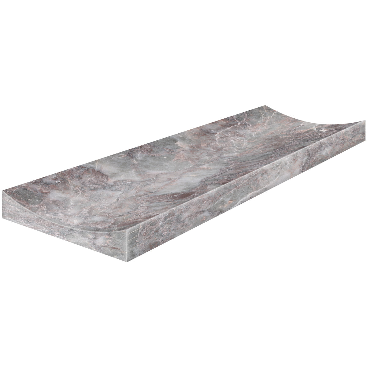 Satori Fluto Sereno Burgundy 4-in x 12-in Honed Natural stone Marble Marble look Wall Tile product image