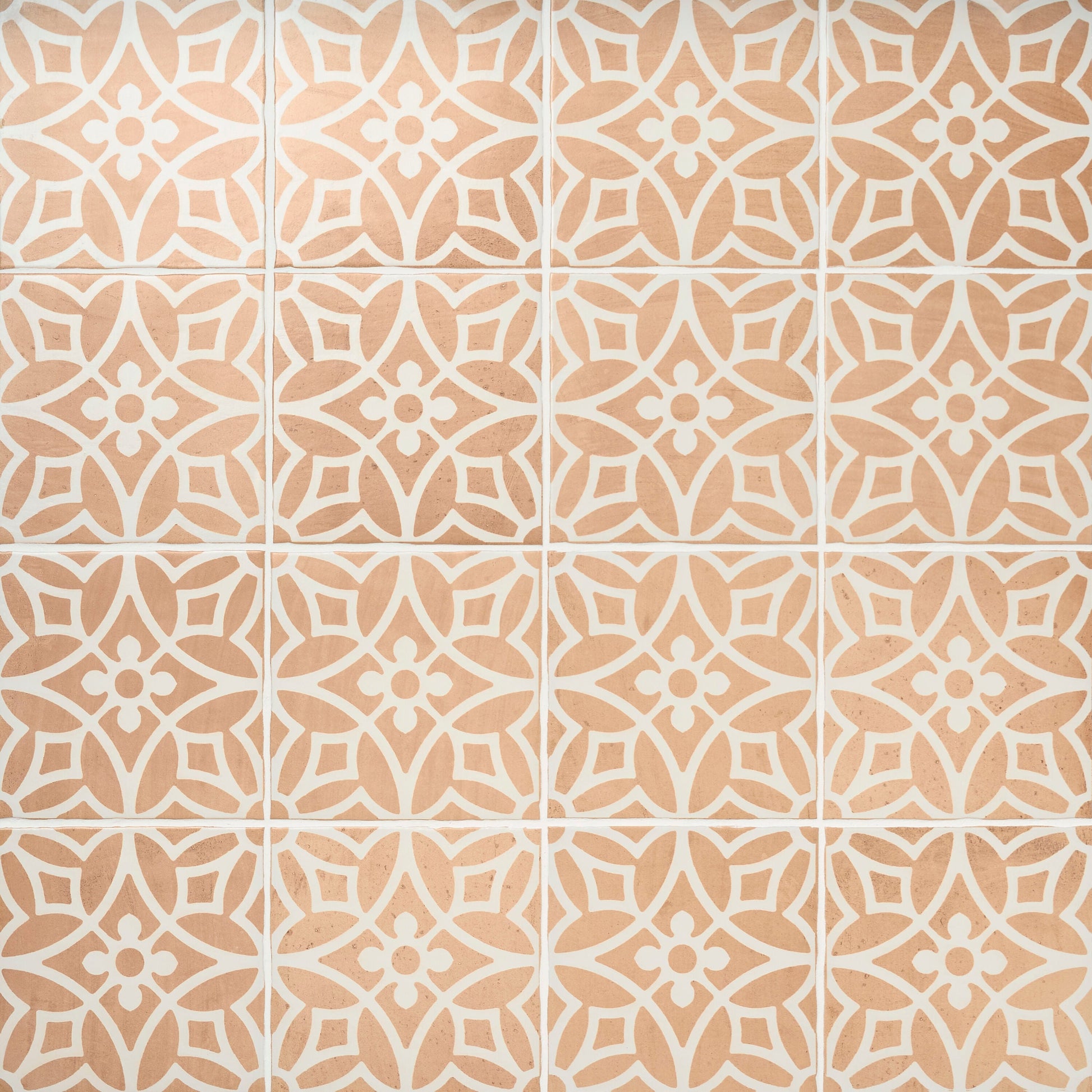 Artmore Tile Aurelia Terracotta Flora 9-in x 9-in Matte Porcelain Handcrafted look Floor and Wall Tile product image