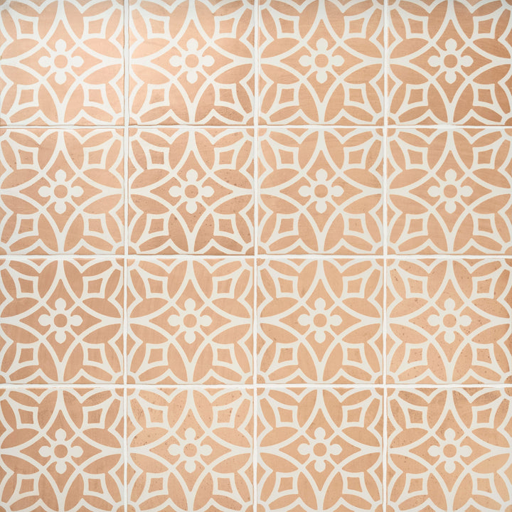 Artmore Tile Aurelia Terracotta Flora 9-in x 9-in Matte Porcelain Handcrafted look Floor and Wall Tile product image