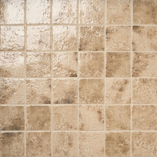 Artmore Tile Aether Sand Beige 5-in x 5-in Glossy Porcelain Handcrafted look Floor and Wall Tile product image