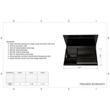 41 in. 0-Drawer Portable Workstation Top Chest in Textured Black - Super Arbor