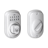 Plymouth Bright Brass Keypad Electronic Door Lock Deadbolt - Super Arbor