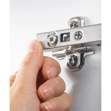 Concealed Full Overlay 1- 3/8 in. (35 mm) Frameless Hinge, Toolless Clip-On Cup assembly (10-Pack) - Super Arbor