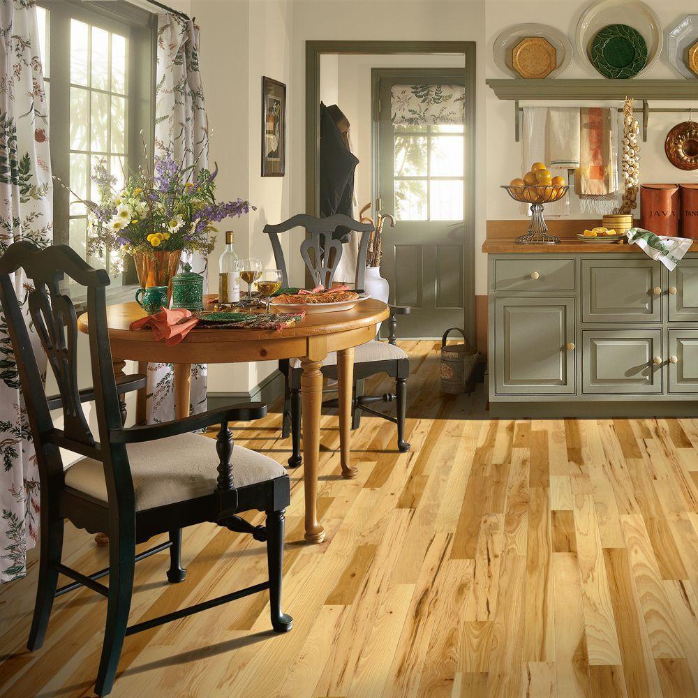 Bruce Hickory Country Natural 3/4 in. Thick x 2-1/4 in. Wide x Varying Length Solid Hardwood Flooring (20 sq. ft. / case) - Super Arbor