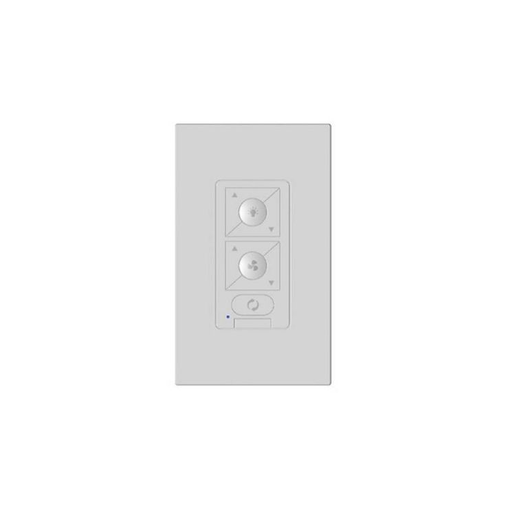6 Speed Ceiling Fan Wall Control with Single Pole Wallplate in White