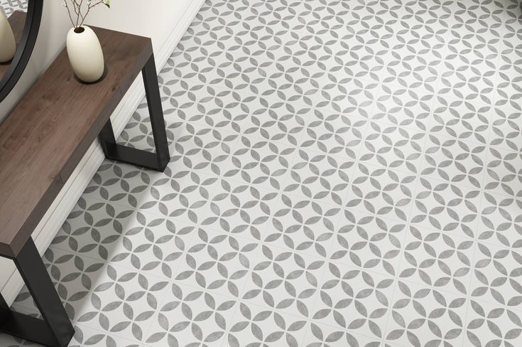 Style Selections Westwind Deco 3-mil x 12-in W x 12-in L Water Resistant Peel and Stick Luxury Vinyl Tile Flooring