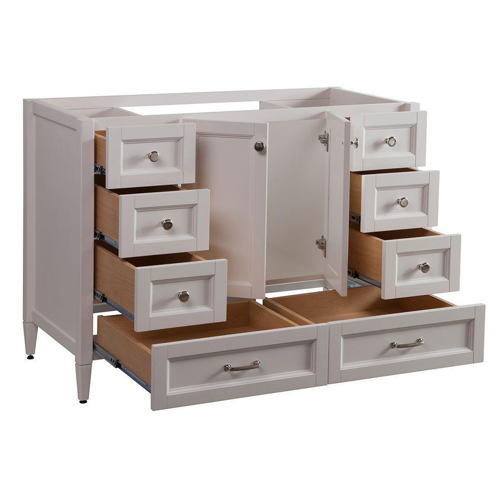 Claxby 48 in. W x 34 in H x 22 in. D Bath Vanity Cabinet Only in Cream - Super Arbor