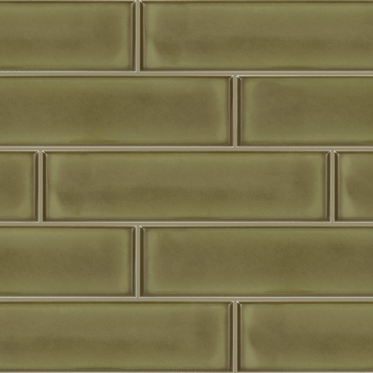 Daltile Vistaframe Olive 3-in x 12-in Glossy Ceramic Subway Wall Tile product image
