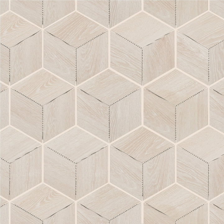 Daltile Emerson Wood Ash White 11-in x 11-in Matte Porcelain Wood look Diamond Floor and Wall Tile product image